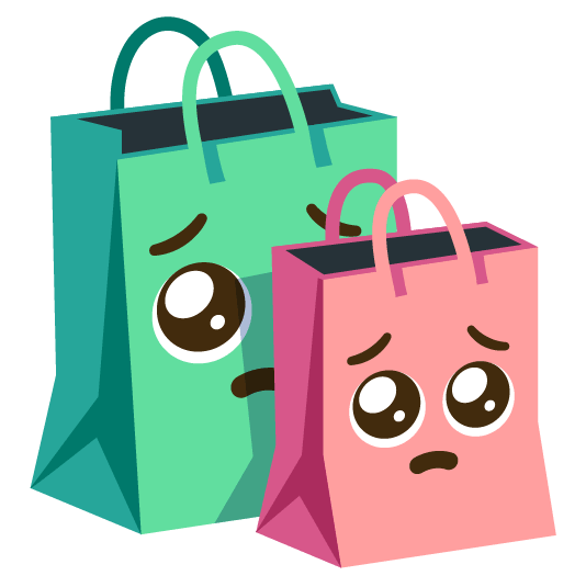 pleading face shopping bags