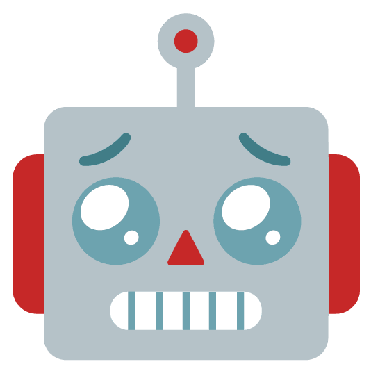 pleading face robot face