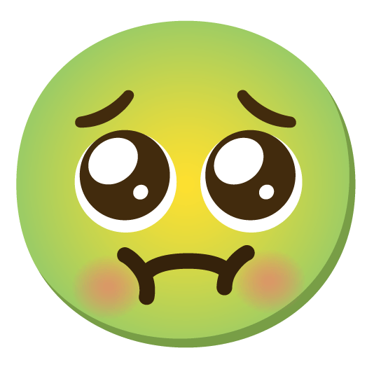 pleading face nauseated face