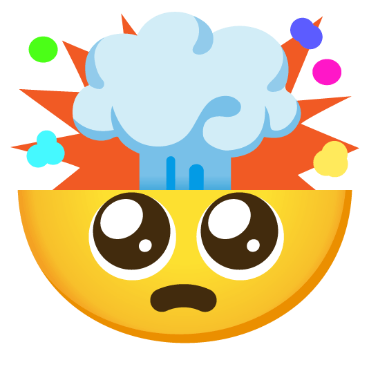 pleading face exploding head