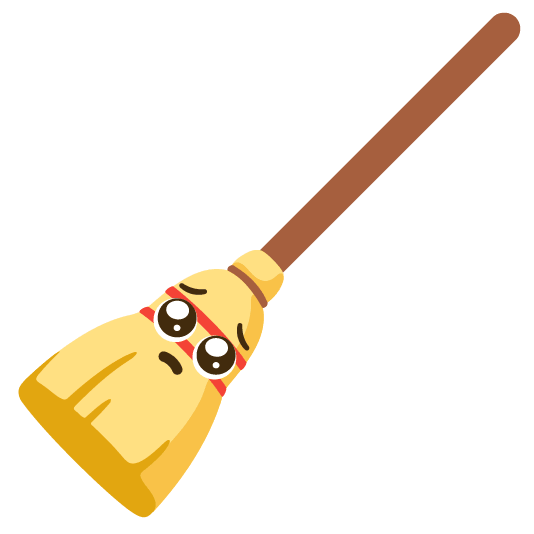 pleading face broom