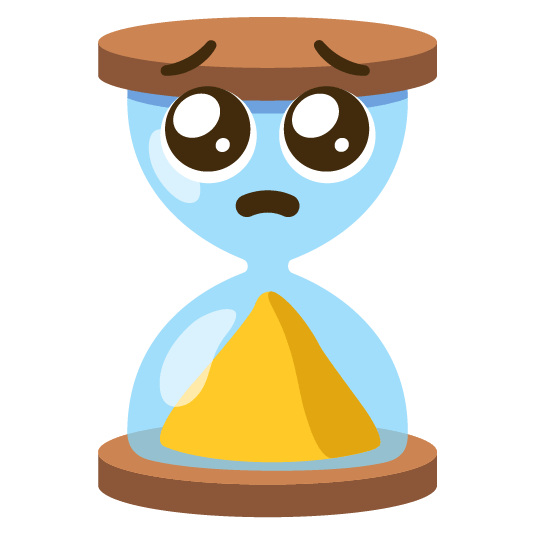 pleading face hourglass