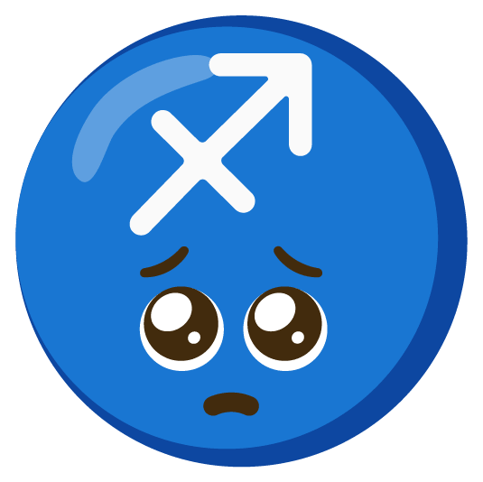 pleading face sagittarius