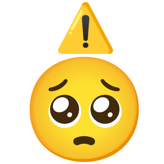 pleading face warning