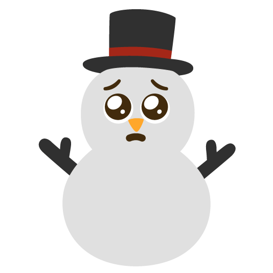 pleading face snowman without snow