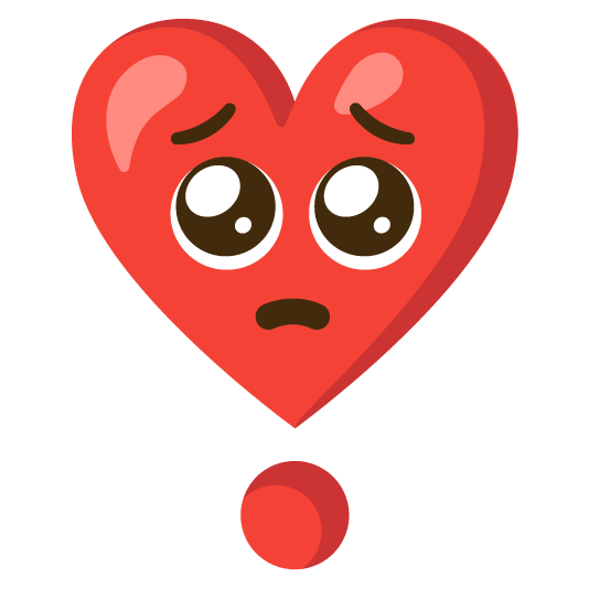 pleading face heavy heart exclamation mark ornament