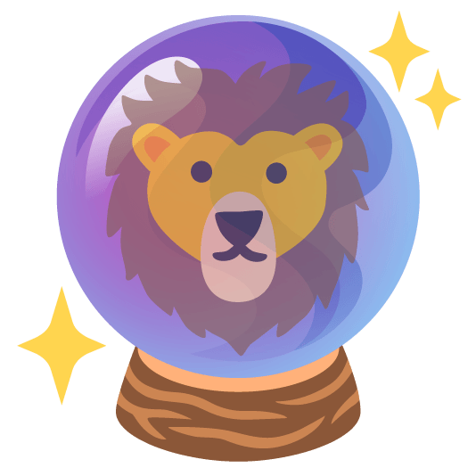 lion face crystal ball
