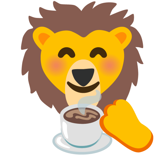 lion face coffee