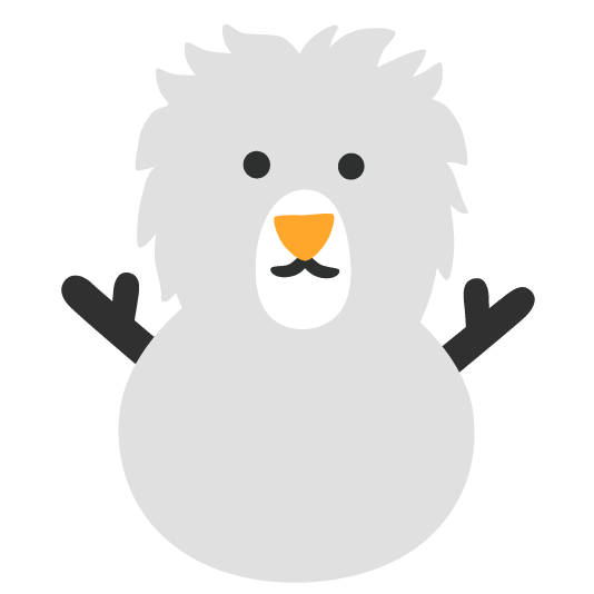 lion face snowman without snow