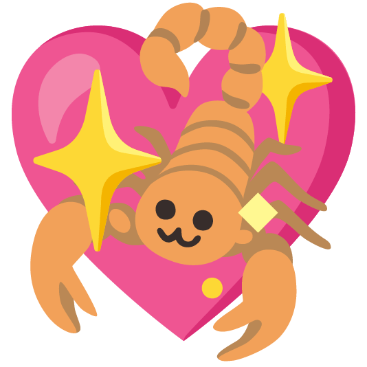scorpion sparkling heart