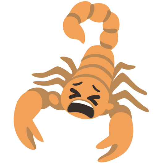 scorpion tired face