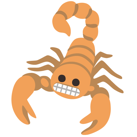 scorpion grimacing