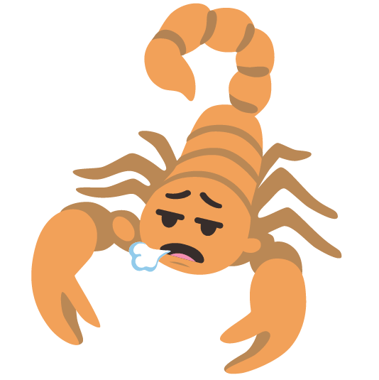scorpion face exhaling