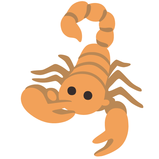 scorpion thinking face
