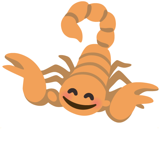 scorpion hugging face