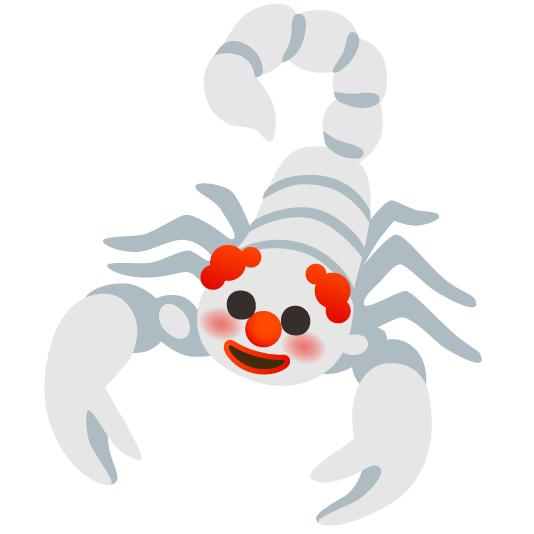 scorpion clown face