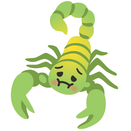 scorpion nauseated face
