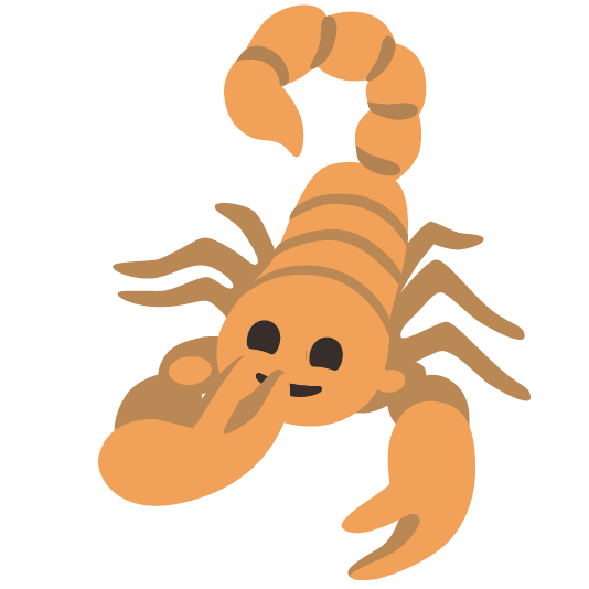 scorpion shushing face