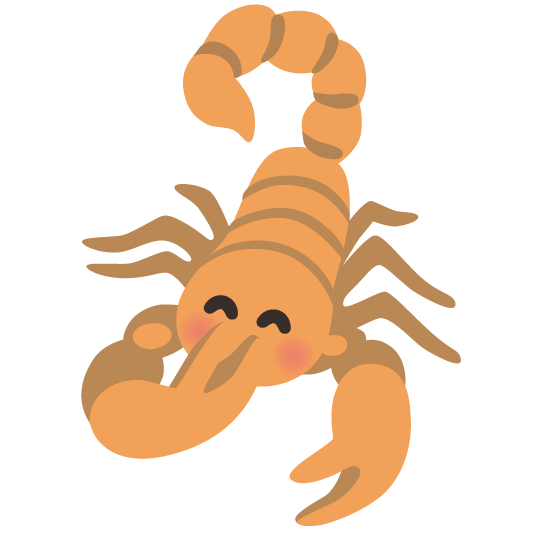 scorpion face with hand over mouth