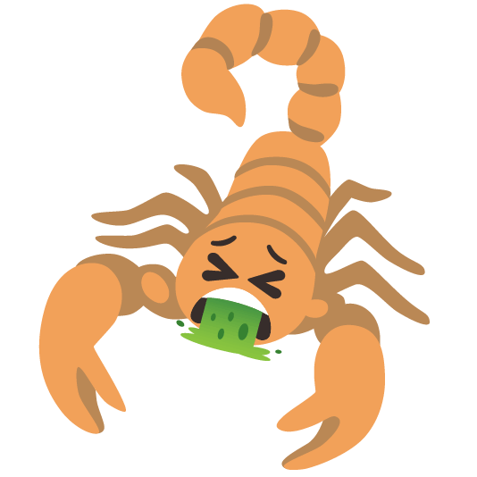 scorpion face vomiting