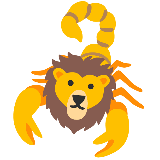 scorpion lion face