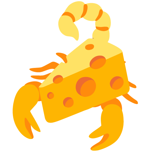 scorpion cheese wedge