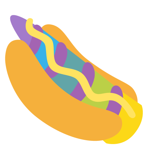 unicorn face hotdog