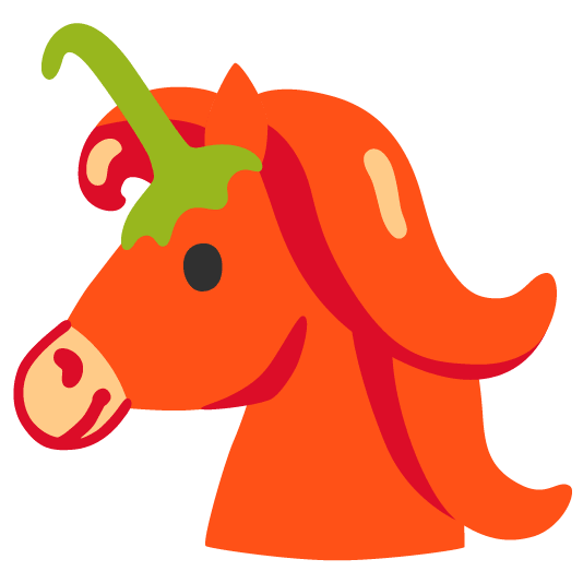 unicorn face hot pepper