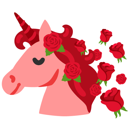 unicorn face rose