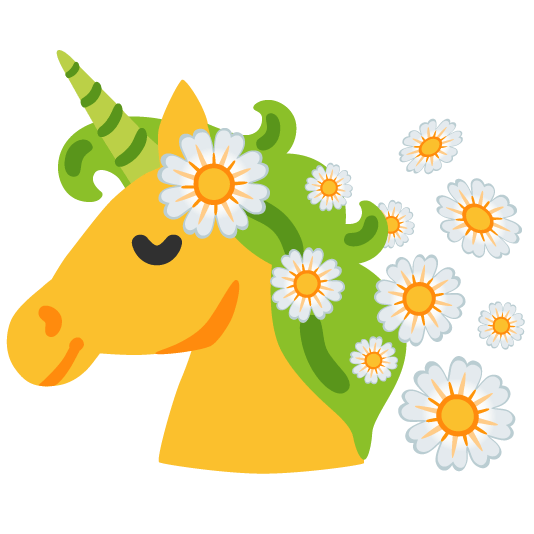 unicorn face blossom