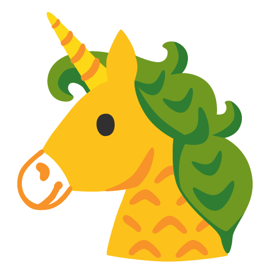 unicorn face pineapple