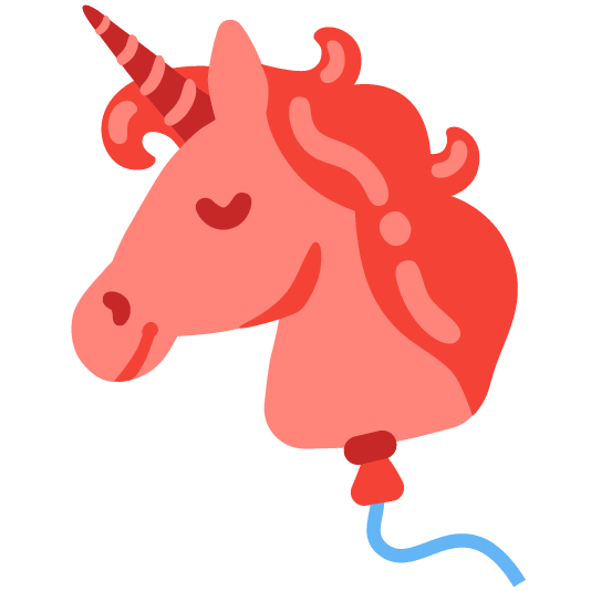 unicorn face balloon