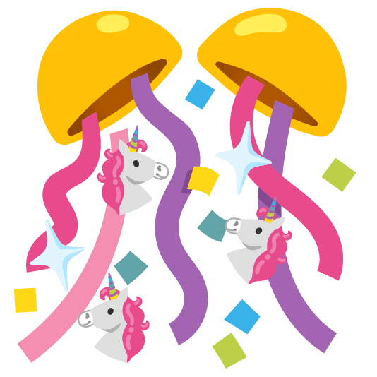 unicorn face confetti ball