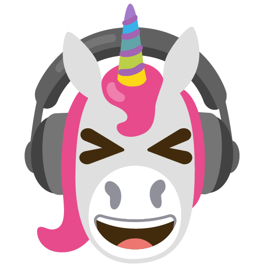 unicorn face headphones