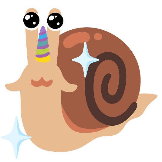 unicorn face snail