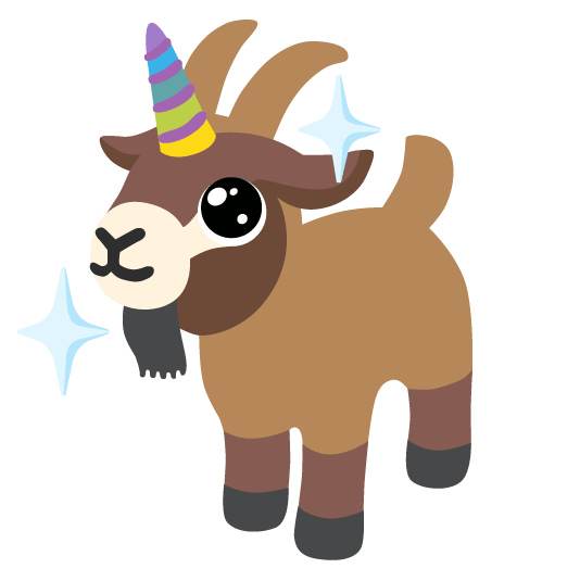 unicorn face goat