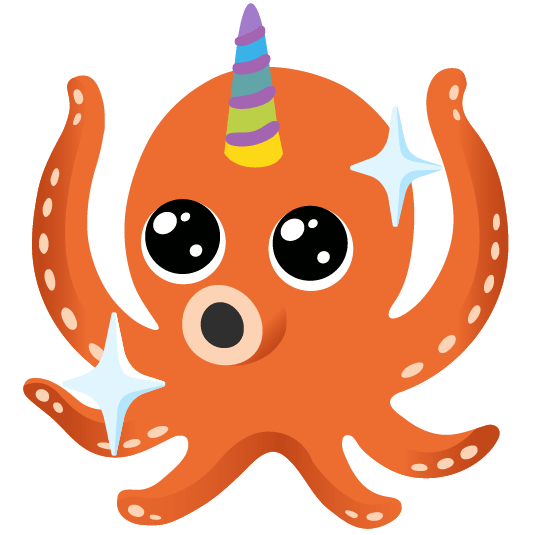 unicorn face octopus