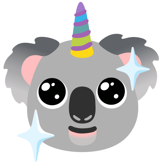 unicorn face koala