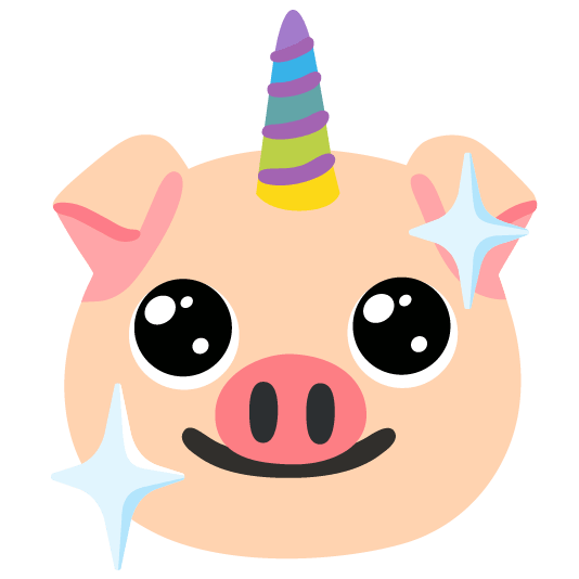 unicorn face pig