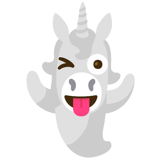 unicorn face ghost
