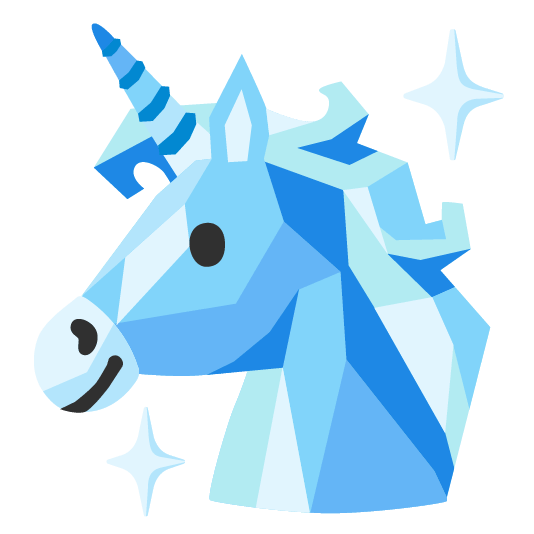 unicorn face gem