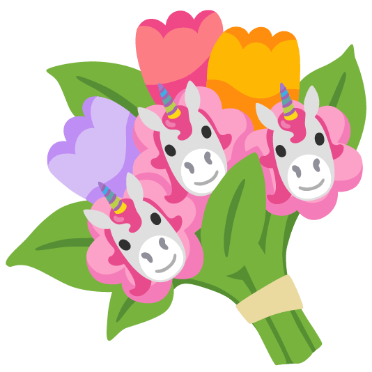 unicorn face bouquet