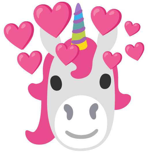 unicorn face cupid
