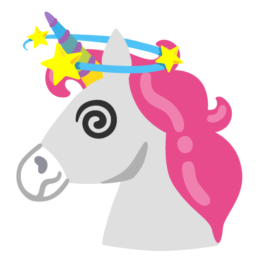 unicorn face dizzy