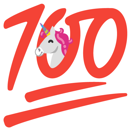 unicorn face 100