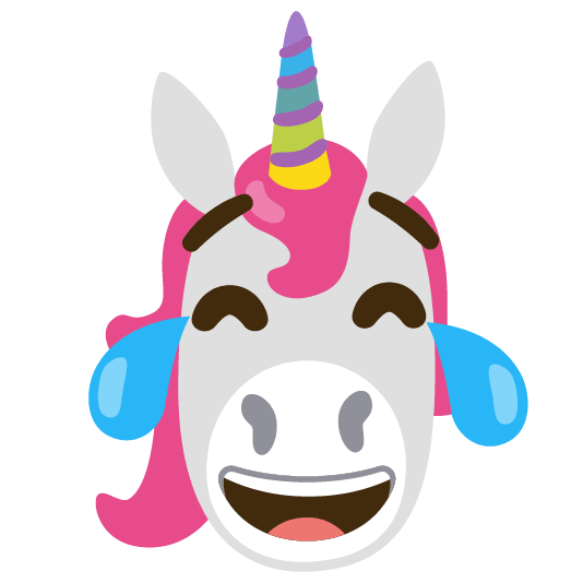 unicorn face joy