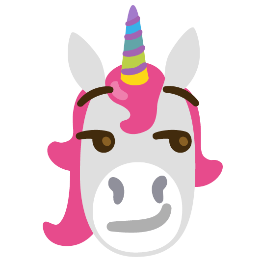 unicorn face smirk