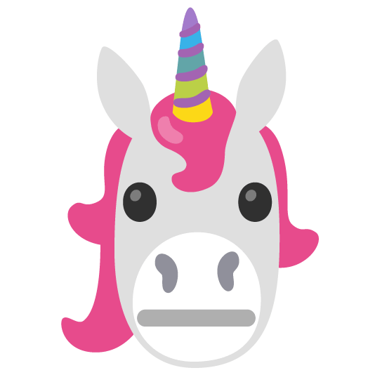unicorn face neutral face