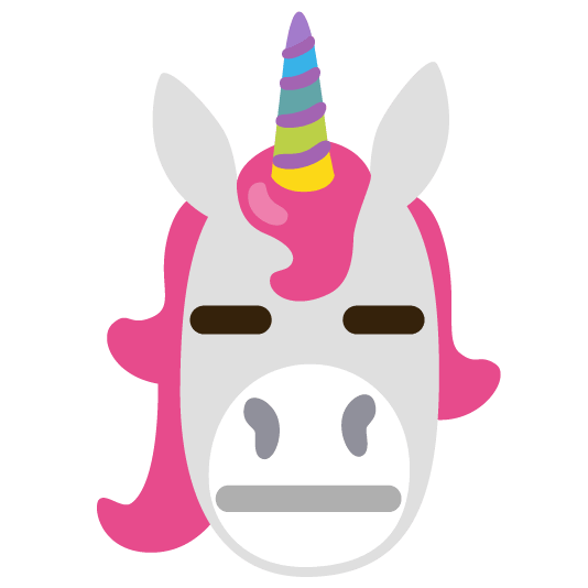 unicorn face expressionless