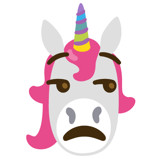 unicorn face unamused